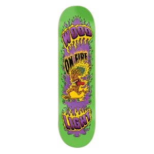 Shape woodlight tree on fire green