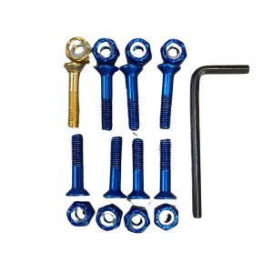 PARAFUSOS DE BASE COM MARCAÇÃO E CHAVE ALLEN - AZUL DOURADO
