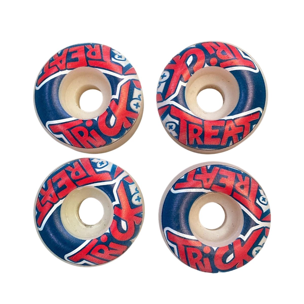 131 RODA TRICK TREAT IMPORTADA ORIGINAL VERMELHO 49MM LARGA