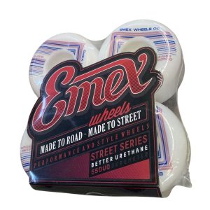 RODA DE SKATE EMEX WHEELS STREET VERMELHO COM AZUL 54MM