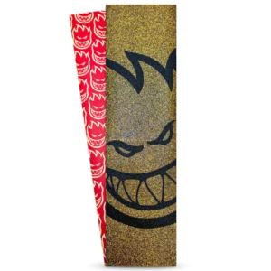 LIXA SPITFIRE EMBORRACHADA BIG HEAD GOLD GLITTER - 9.0" ESCURA