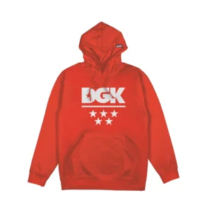 MOLETOM DGK ALL STAR HOODED FLEECE VERMELHO TAM XG